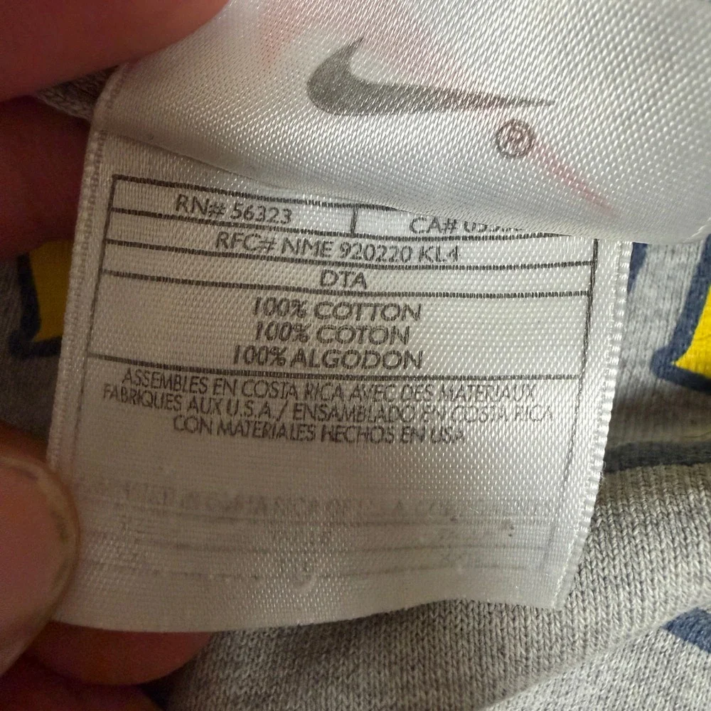 Vintage 90s Nike Team Sports Cal California Basketball T-Shirt Mens XXL Gray 90s